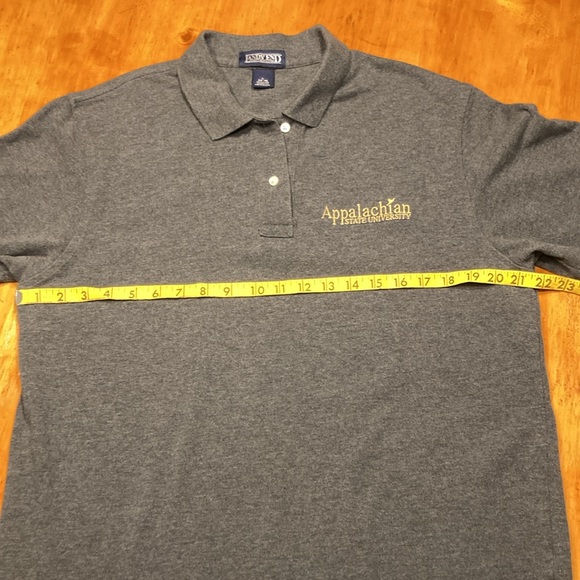 Lands End Appalachian State University Short Sleeve Collared Gray Shirt - Picture 7 of 10